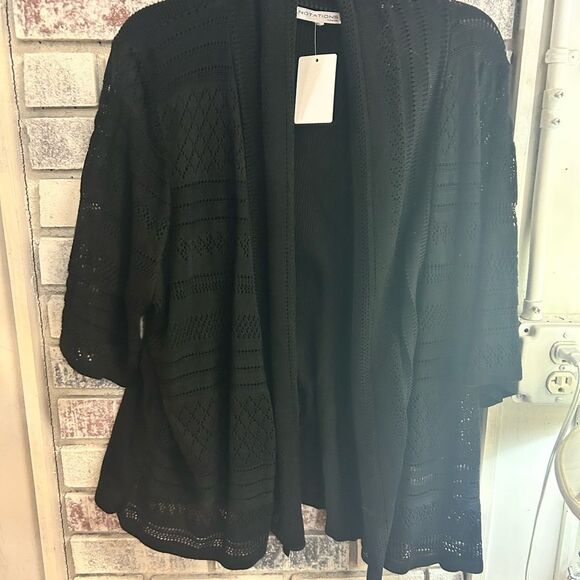 Notation Ladies Size 2x Black Cardigan - Picture 1 of 7
